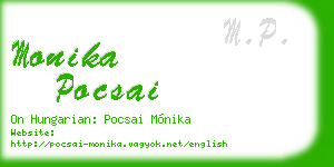 monika pocsai business card