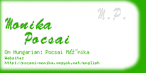 monika pocsai business card